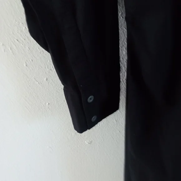 SOFT SURROUNDINGS Cotton Black Shirt Dress | L - Picture 5 of 7